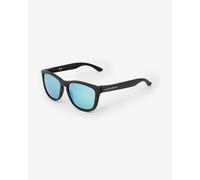 Hawkers One black sunglasses with blue polarized lenses.