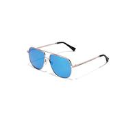 Hawkers Gold Sky Teardrop Glasses silver with blue mirrored lenses