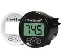 HawkEye DT2BX-TH In-Dash Depth Sounder with Air and Water Temperature (Includes Thru Hull Transducer), Black, 2" Dia. x 1-3/4" D