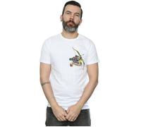 Hawkeye Tattoo Breast Print T-Shirt Marvel White 5XL