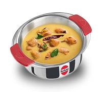 Hawkins 2 Litre Metro Patila, Triply Stainless Steel Tope, Induction Bhagona, Tapeli, Silver (SSP20)