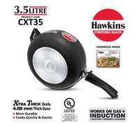 Hawkins 3.5L Contura Black XT Hard Anodised Induction Pressure Cooker