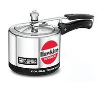 Hawkins 3 Litre Hevibase Pressure Cooker, Induction Inner Lid Cooker, Silver (IH30)
