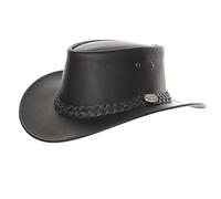 Hawkins Australian Waterproof Leather Hat - Bute Style - Colour: BLACK, Size: S …