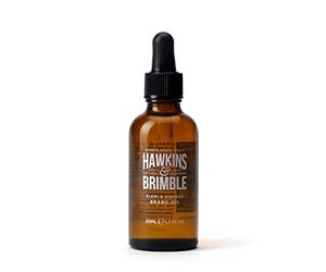 Hawkins & Brimble - Beard Oil for Men, 50ml - Promotes Beard Growth Oil for Grooming, Styling, Softener, Repair and Nourishing - Argan and Olive oil - Beard Care Routine with Shea Butter and Vitamin E