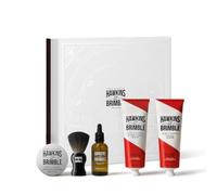 Hawkins & Brimble Men’s Grooming Gift Set, 5-Pcs Shaving Kit with Face Scrub, Shaving Cream, After Shave Balm, Shaving Brush, Beard Oil