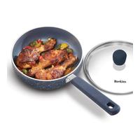 Hawkins Ceramic Nonstick Fry Pan, 16 cm Diameter, Induction Fry Pan with Glass Lid, Granite Omlette Egg Pan, (ICF16G)