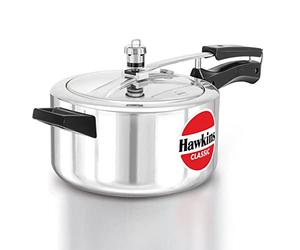 Hawkins Classic Aluminium Inner Lid Pressure Cooker, 4 Litre, Silver (CL40)