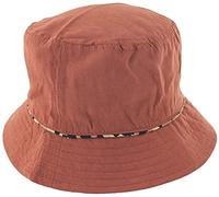 Hawkins Collection Reversible Leopard Print Bucket Sun Hat in Rust, Size: Medium (57cm)