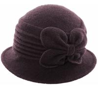Hawkins Collection Wool Vintage Bow Hat in Brown, Size: Medium (57cm)