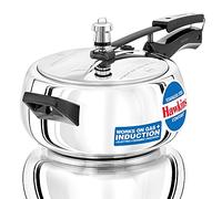 Hawkins Contura 3.5 Litre Pressure Cooker, Stainless Steel Cooker, Handi Cooker, Induction Cooker, Silver (SSC35)