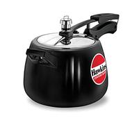 Hawkins Contura Black 4 Litre Pressure Cooker, Hard Anodised Cooker, Handi Cooker, Black (CB40)