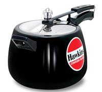 HAWKINS Contura Black 6.5 Litre Pressure Cooker, Hard Anodised Cooker, Handi Cooker, Black (CB65)
