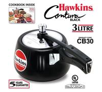 HAWKINS Pressure Cooker, Aluminum, Contura Black, 3-Litre