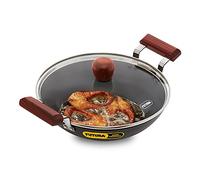 Hawkins Futura Hard Anodised Aluminium Deep Fry Pan, 2.5 litres, Black (AFFK25G)