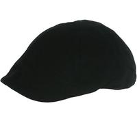 Hawkins Mens Soft Preformed Cotton Flat Cap with Peak Casual Outdoors Stylish (UK, Alpha, S, Black)
