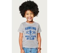 Hawkins Middle School AV Club Stranger Things T-Shirt Stranger Things Mid Grey 7-8 Years