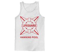 Hawkins Pool Lifeguard - Strange TV Show Men's T-Shirt - White - Large