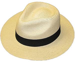 Hawkins Straw Crushable Foldable Summer Panama Fedora Trilby HAT with Band (as8, Alpha, 3X_l) Beige