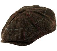Hawkins Tweed Peaky-Style Bakerboy Cap in Brown, Size: XL (60cm)