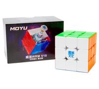 HAWKISTER MoYu WR M V10 Magnetic 3X3 Stickerless Speed Cube, Moyu Weilong WR M V10 Magnetic New Dual Adjustment Professional Flagship 3X3X3 Cube (Magnetic, UV Coated)