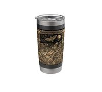 Hawkmoth Constellation Tarot Card Occult Gothic Celestial Stainless Steel Insulated Tumbler
