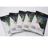 HAWKRIDGE MARINE RIG PRO SERIES - MACKEREL CLASSIC 5 Packs of Single Type Commercial Quality Sea Feather Lure Fishing Rigs - Sea Boat Shore for Mackerel, Herring, Bass & Cod