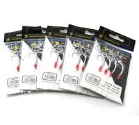 HAWKRIDGE Marine Rig Pro Series - Silver Tease 5 Packs of Single Type Commercial Quality Sea Feather Lure Fishing Rigs - Sea Boat Shore for Mackerel, Herring, Bass & Cod