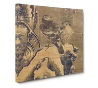 Hawks in the Snow by Lu Ji Canvas Print | Gallery Wrapped 30mm Frame Wall Art | 20x20 inches | Ready to Hang | Asian Landscape Picture | Living Room Bedroom Lounge Office