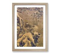Hawks in The Snow by Lu Ji Framed Print | A2 Oak Framed Wall Art | Ready to Hang | Modern Landscape Picture | Living Room Bedroom Lounge Office