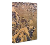 Hawks in The Snow by Lu Ji Painting Canvas Print | Gallery Wrapped 30mm Frame Wall Art | 30x20 inches | Ready to Hang | Contemporary Landscape Picture | Living Room Bedroom Lounge Office