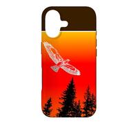 Hawks & Mountain Red-Yellow Round Border Case for iPhone 17