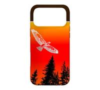 Hawks & Mountain Red-Yellow Round Border Case for iPhone 17 Pro Max