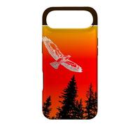 Hawks & Mountain Red-Yellow Round Border Case for iPhone Air