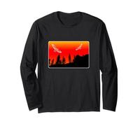 Hawks & Mountain Red-Yellow Round Border Long Sleeve T-Shirt