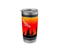 Hawks & Mountain Red-Yellow Round Border Stainless Steel Insulated Tumbler