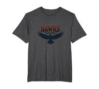 Hawks Tuah Men Soaring Spirit Vintage Emblem Hawk Tush T-Shirt, Men's Big and Tall, Dark Heather Grey, 5X Tall