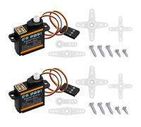 HAWK'S WORK 2 Pcs 4.8G Servo, Micro Digital Servo for Robot Arm RC Plane Helicopter Car Boat, Coreless Motor Mini Servo for STEM & Raspberry Pi Project (Emax ES 9051 II)