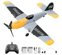 HAWK'S WORK 3 Channel RC Plane BF-109, Remote Control Airplane Ready to Fly, 2.4GHz 6-axis Gyro Stabilizer, Easy to Fly for Kids & Beginners