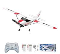 HAWK'S WORK 4 Channel RC Plane, Remote Control Airplane Cessna Ready to Fly, Brushless Motor 6-axis Gyro Stabilizer 3 Flight Mode Stunt Flying, Easy Trainer for Beginner & Kid