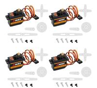 HAWK'S WORK Micro Servo 9g, Metal Geared Motor Kit for Robot Arm RC Plane Helicopter Car Boat, STEM & Raspberry Pi Project (Emax ES08MA II) (4 Pcs)