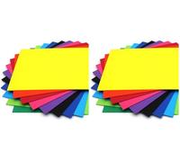 Hawksbill 10 Vivid Colours A4 Bright Coloured Card 220gsm - 60 Sheets Premium Craft Card for Arts Crafts Scrapbooking & Cutting Machines (Pack of 2)