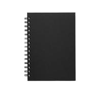 Hawksbill A5 Black Sketchbook Hardcover Spiral Black Sketch Book 40 Sheets / 80 Pages 150GSM Premium Catridge Paper for Home Uni College School & Office Use
