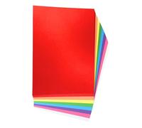 Hawksbill A5 Coloured Card 160 GSM - 50 Pack Rainbow Craft Card Stock | Premium Smooth Cards for Printing Arts & Crafts Calligraphy Kids Projects & Invitations