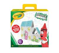 Hawksbill Crayola Doodle Magnetic Building Tiles - 24 Piece Set Doodle Building Blocks Tile Compatible with Major Tile Brands | Giftable STEM Toy for Ages 3+