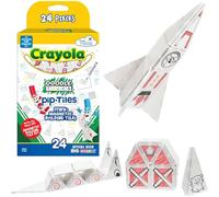 Hawksbill Crayola Mini Magnetic Building Tiles Set - 24 Pcs Doodle PIP Tiles Compatible with Major Brands - Travel-Friendly Creative Toy for Kids Ages 3+ with Marker Pens - Educational STEM Gift