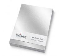 Hawksbill Silver Card A4 25 Pack Silver Cardstock 250 GSM Mirror Card for Crafts Scrapbook Foil DIY Projects