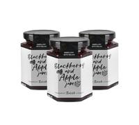 Hawkshead Blackberry & Apple Jam | 3 x 225g Jar | Rich, Dark and Fruity | Soft Set Jam for Toast & Baking | Vegan, Vegetarian, Gluten-Free