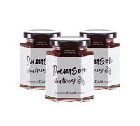 Hawkshead Damson Chutney | 3 x 210g Jar | Rich and Fruity Chutney with Damsons, Dates & Mulled Spices | Vegan, Vegetarian, Gluten-Free