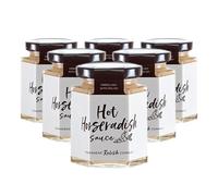 Hawkshead Hot Horseradish Sauce | 6 x 185g Jars | Grated Fresh Horseradish in Creamy Sauce with Mustard | Vegetarian, Gluten-Free